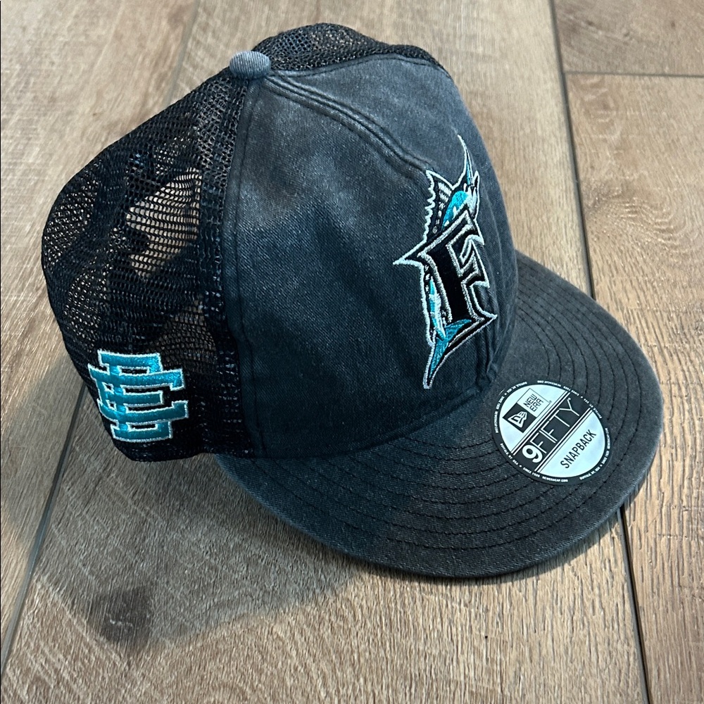 Eric Emanuel EE Big League Trucker 9fifty snapback Florida Marlins